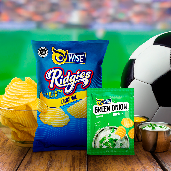 Wise Snacks Ridgies + Green Onion Dip Mix - bundle